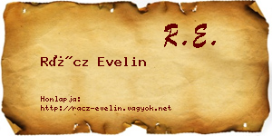 Rácz Evelin névjegykártya
