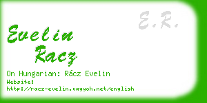 evelin racz business card